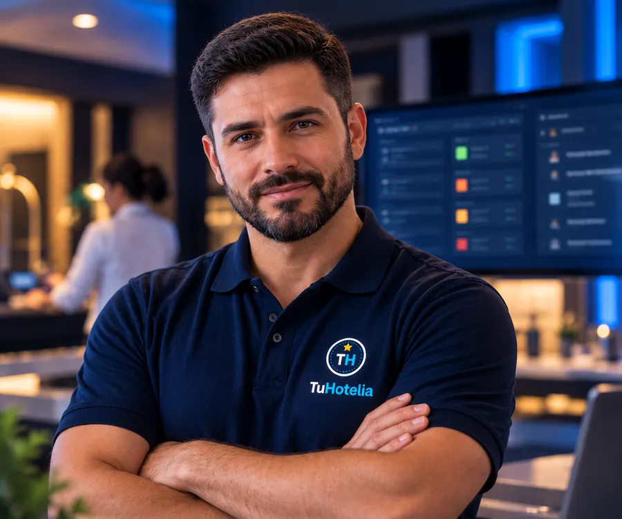 Raúl, agente de operaciones y supervisión de TuHotelia